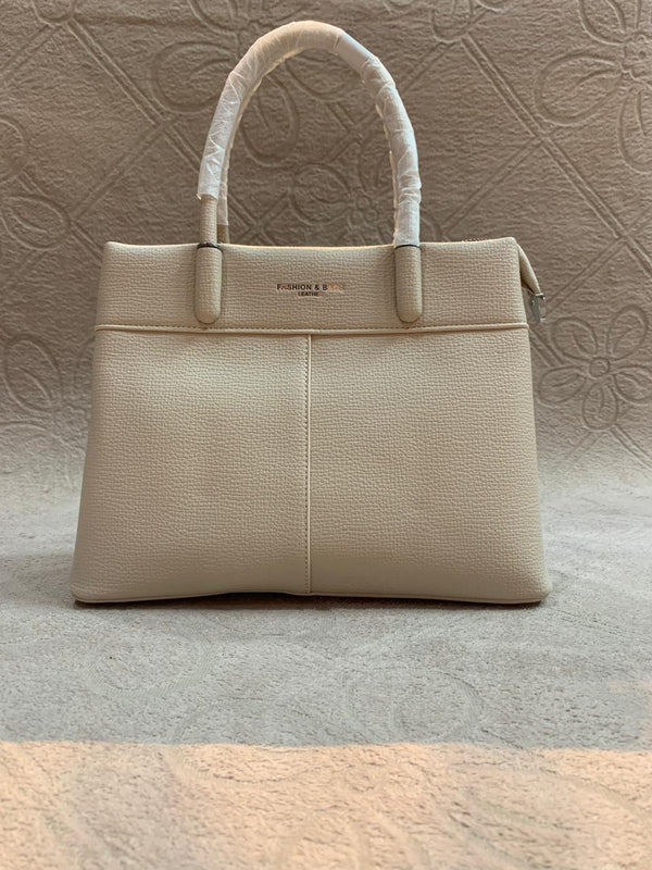 Beige Leather Handbag – FASHION & B