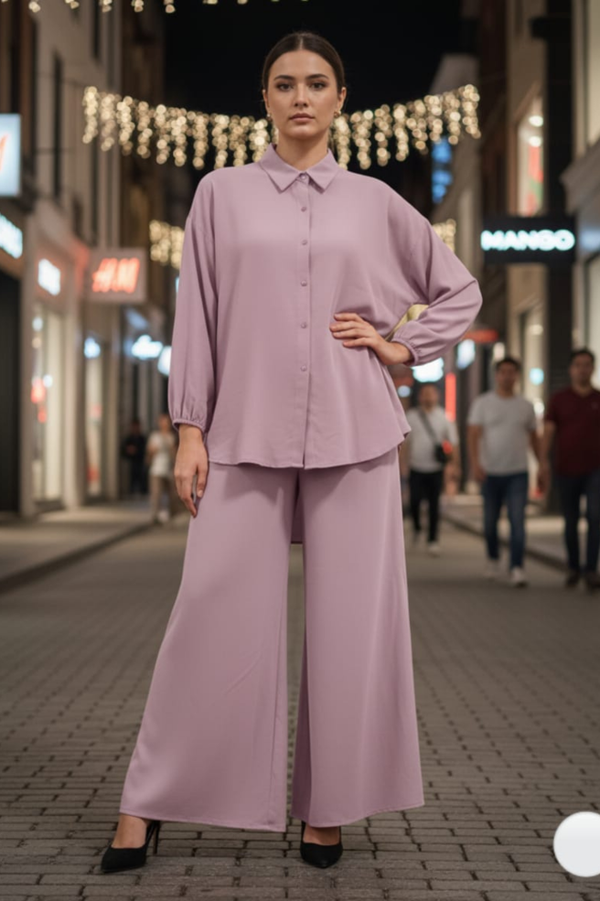 Flapper Style Malai Georgette Coord Set